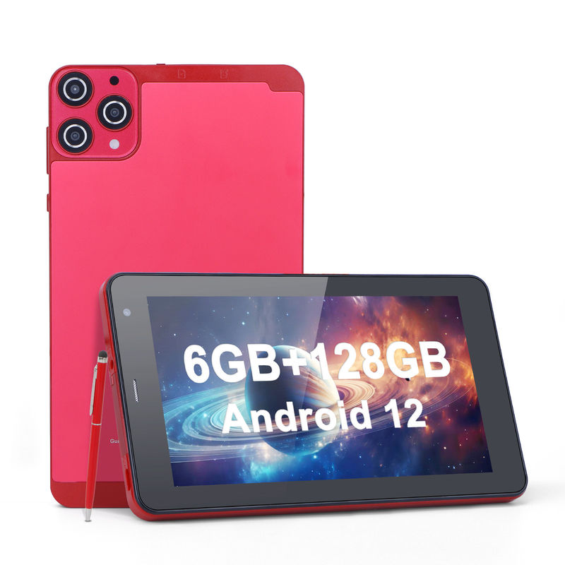 C Idea WiFi 5G Tablet 7 Inch Tablets 6+128GB شاشة لمسة رباعية النواة للتعليم CM515 ((أحمر))