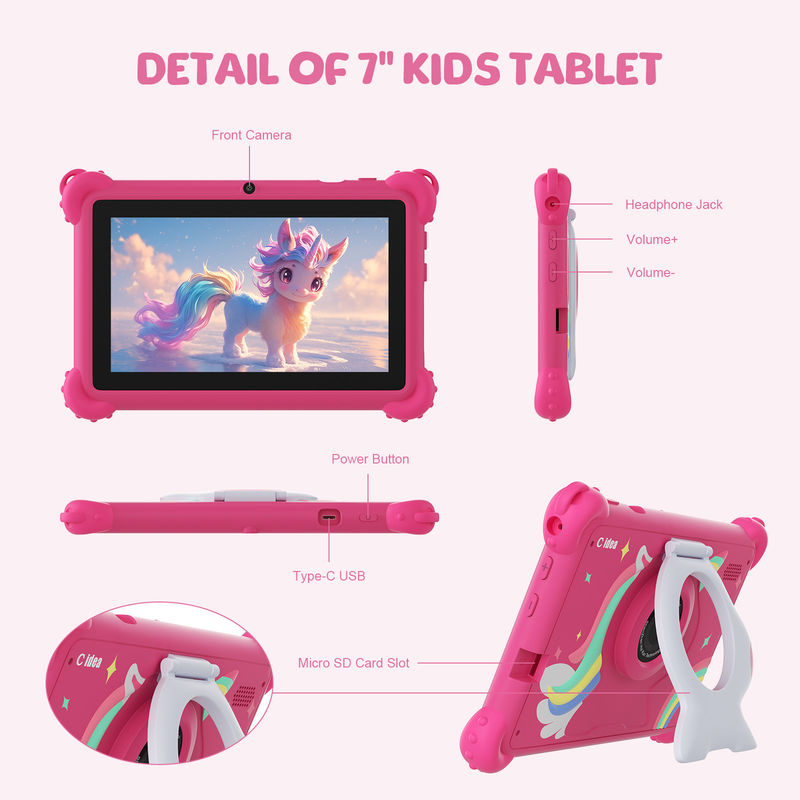 C Idea 7 Inch Android Smart Tablet PC For Child with Expand 512GB أطفال APP CM88