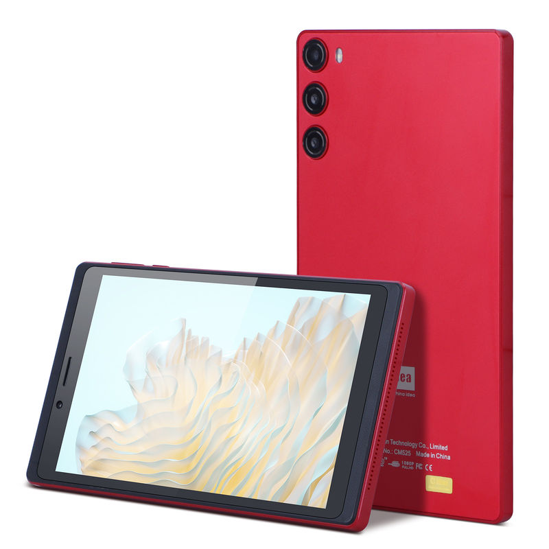 C Idea Tablet 7 Inch 512GB مع SIM جهاز كمبيوتر لوحي أندرويد للطلاب CM525 الأحمر