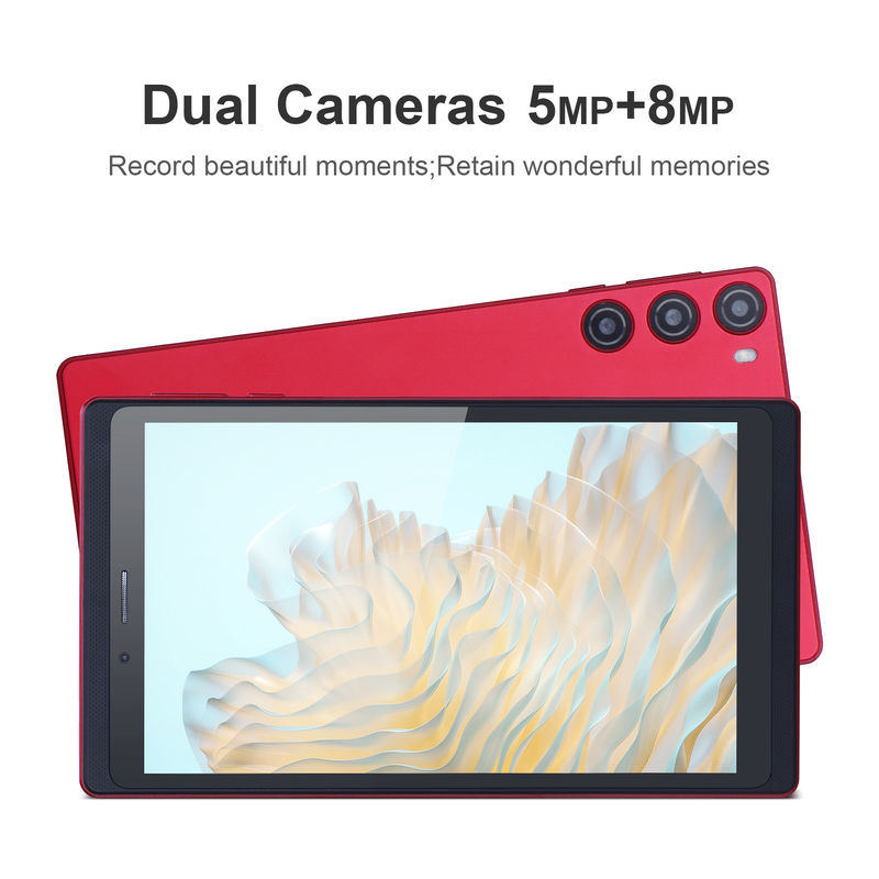 C Idea Tablet 7 Inch 512GB مع SIM جهاز كمبيوتر لوحي أندرويد للطلاب CM525 الأحمر