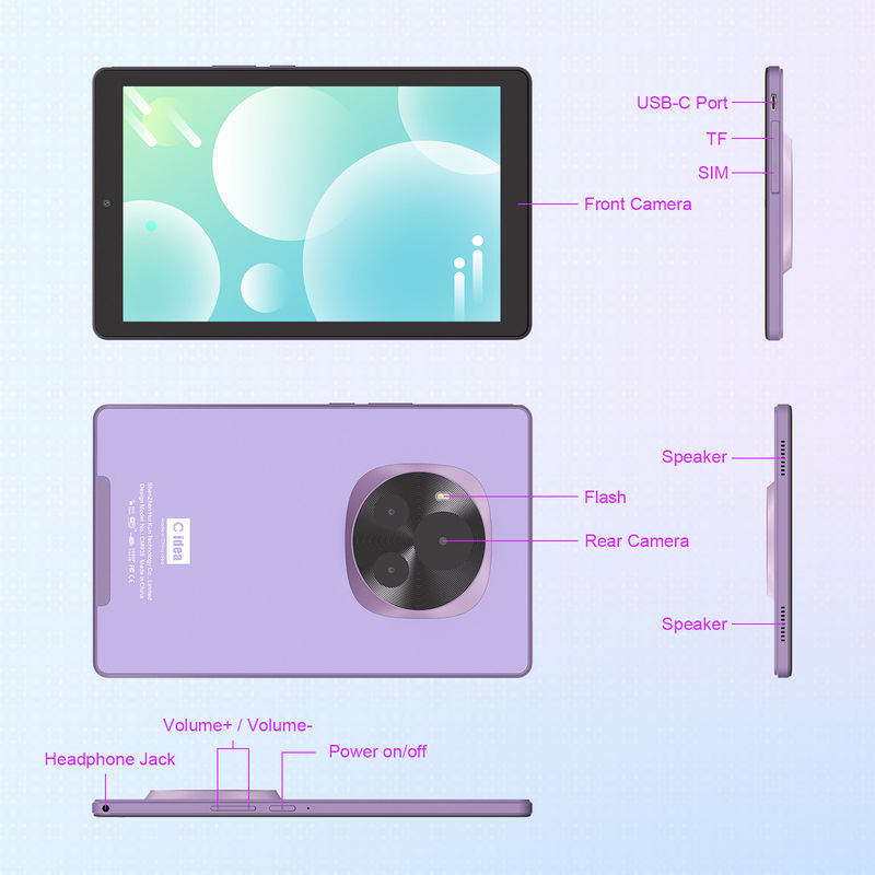 C Idea 9 Inch Tablet 5MP + 8MP الجهاز اللوحي التعليمي للطلاب CM935 الأرجواني