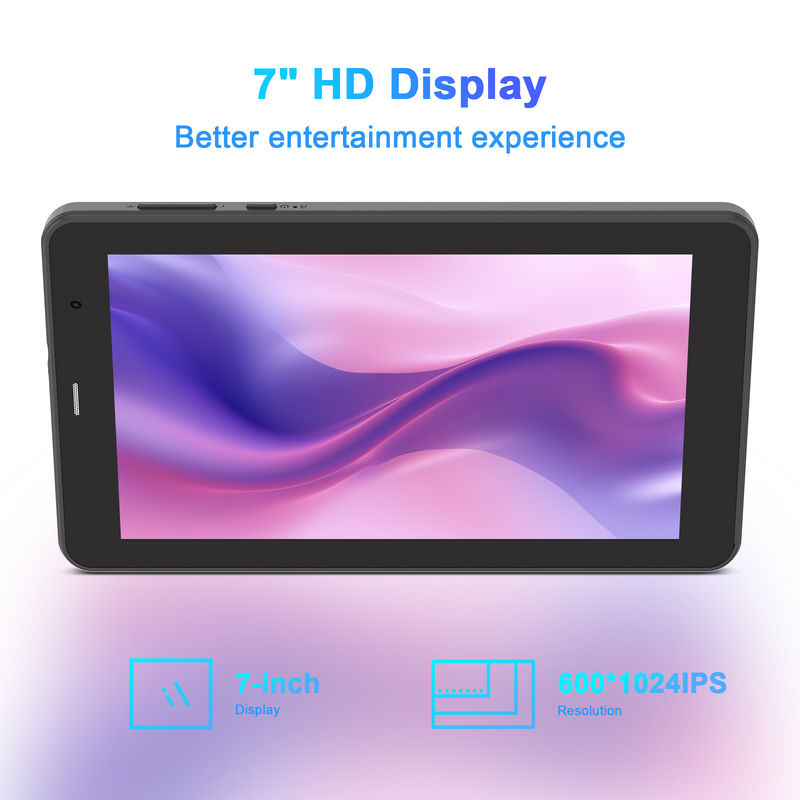 C Idea Android 13 Tablet 512GB مع SIM 7 بوصة جهاز كمبيوتر لوحي للطلاب CM518 Pro الأسود