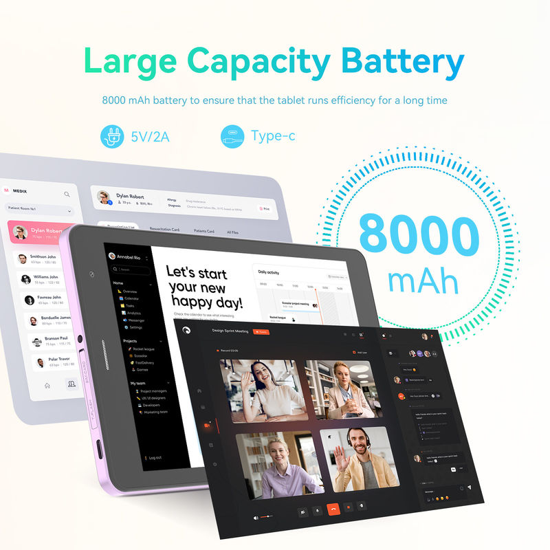 C Idea 8in Tablet اللعب التعليمية Android Tablet للطلاب مع SIM و Wifi CM828 الأرجواني