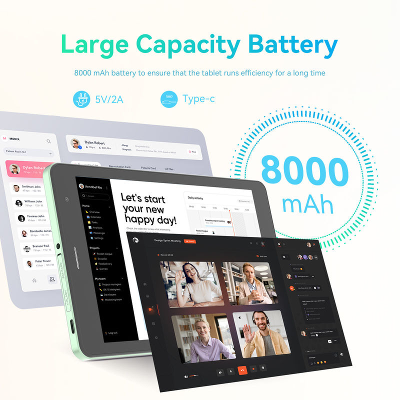 C Idea شاشة عالية الدقة 8 بوصة جهاز كمبيوتر لوحي مع 800x1280 Ips شاشة للمراهقين التعليم CM828 أخضر