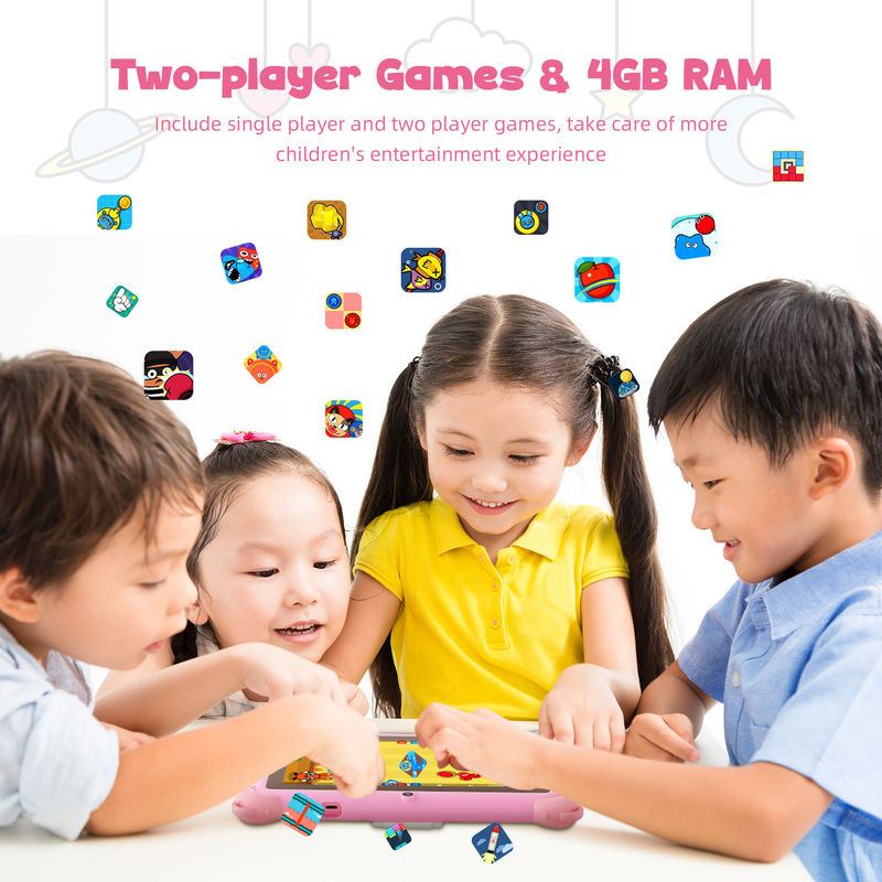 C Idea أندرويد 13 أجهزة الكمبيوتر اللوحية للأطفال 4+32GB أجهزة الكمبيوتر اللوحية التعليمية Kidspad مع APP ودية CM91 وردي