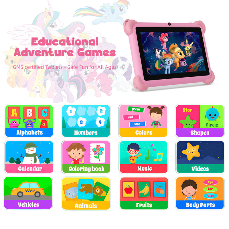 C Idea أندرويد 13 أجهزة الكمبيوتر اللوحية للأطفال 4+32GB أجهزة الكمبيوتر اللوحية التعليمية Kidspad مع APP ودية CM91 وردي