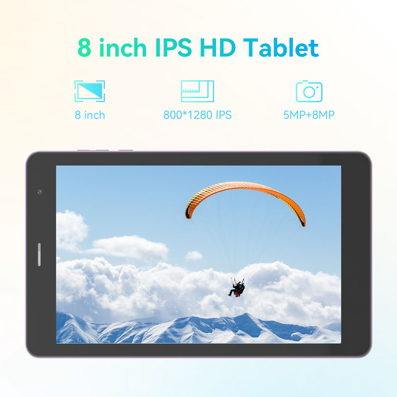 C Idea 8 بوصة 8+512gb 8000mah 5+8MP كاميرا مزدوجة جهاز كمبيوتر لوحي أندرويد مع سيم للطلاب CM828 الأرجواني