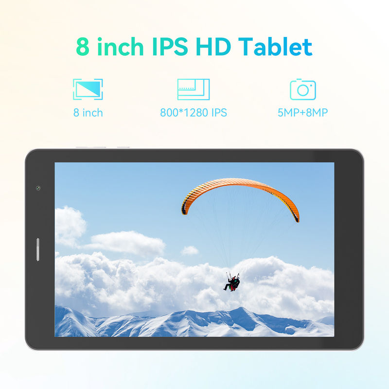 C Idea ODM 8 بوصة بطارية طويلة بطاقة 512GB كاميرة مزدوجة معالج ثمانية نواة جهاز أندرويد جهاز كمبيوتر لوحي مع حالة للطلاب CM828 فضة