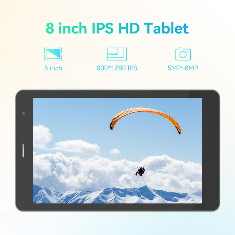 C Idea Wholesale Tablet 8 Inch 800*1280HD IPS كاميرا مزدوجة جهاز كمبيوتر لوحي أندرويد مع سيم للتعلم CM828 أخضر