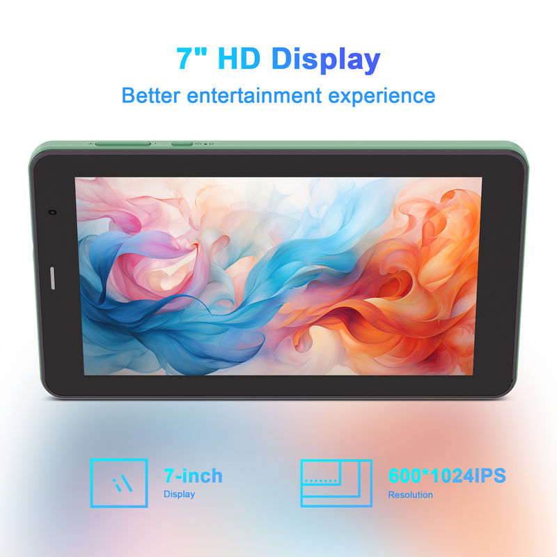 C Idea 7 Inch Tablet Pc Android 13, 8+512gb مع جهاز لوحة ذكي متوافق مع سيم للطلاب CM518pro الأخضر