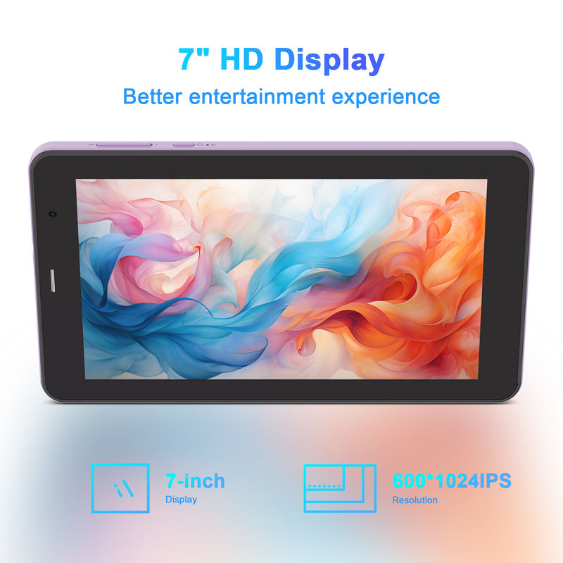 C Idea Android 13 Tablet التعليمي، 8+512GB، جهاز كمبيوتر محمول للكمبيوتر اللوحي ذو 7 بوصات مع دعم سيم  CM518pro Purple