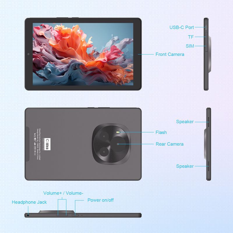 C Idea Android Tablet 800x1280 شاشة IPS 9 في جهاز كمبيوتر لوحي ذكي مع سيم للتعليم CM935 الأسود