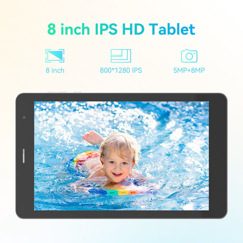 C Idea 8 Inch Tablets كاميرا مزدوجة وشاشة لمسة Smart Tablet PC CM828 فضية