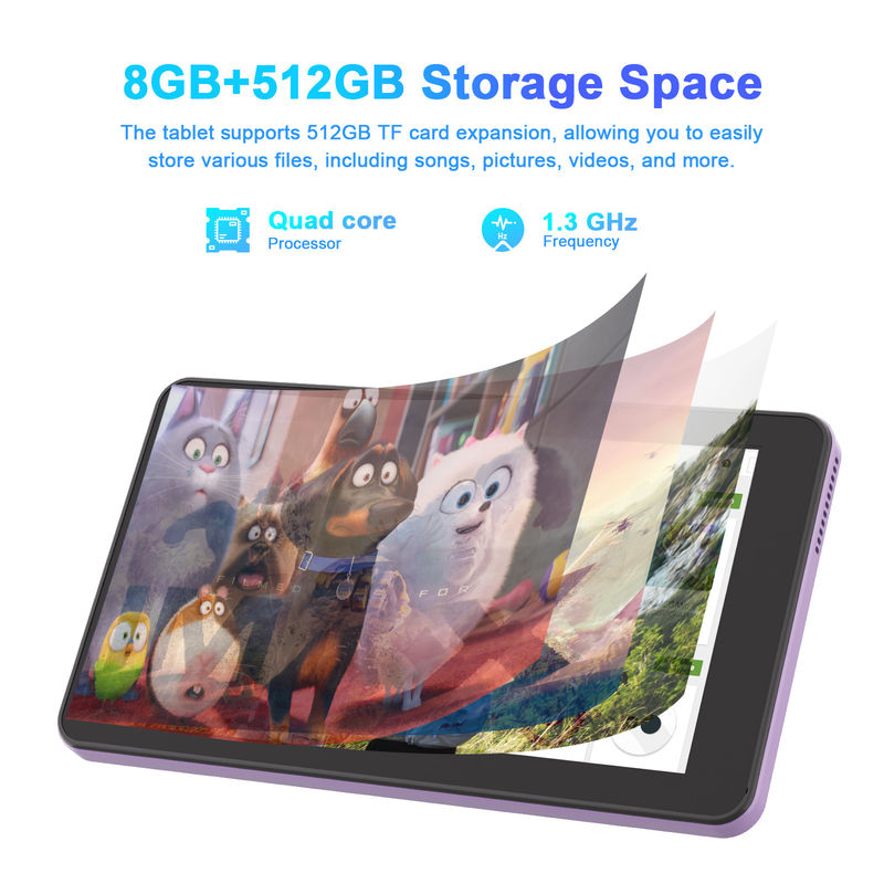 C Idea أندرويد 13 مع 6000mAh 7 بوصة أقراص تعليمي جهاز كمبيوتر كمبيوتر كمبيوتر كمبيوتر كمبيوتر كمبيوتر CM518 برو أرجواني