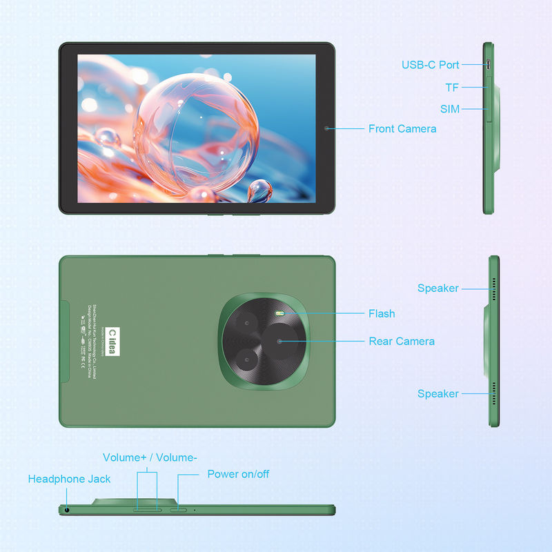 C Idea 5G Education Tablet 800x1280 IPS جهاز لوحي بشاشة لمسة مع قلم القلم CM935 أخضر