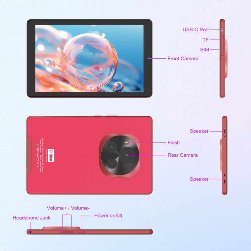 C Idea MTK Quad Core Tablet 9 بوصة Android Tablet مع القلم والحافظة CM935 الأحمر