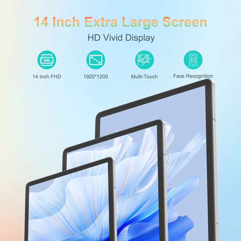 C Idea Tablet 14 بوصة 5G لوحات الشاشة اللمسية للطلاب CM14000 Plus رمادي