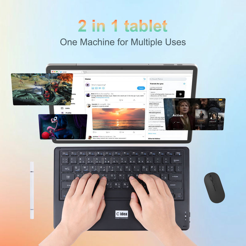 C Idea Tablet 14 بوصة 5G لوحات الشاشة اللمسية للطلاب CM14000 Plus رمادي