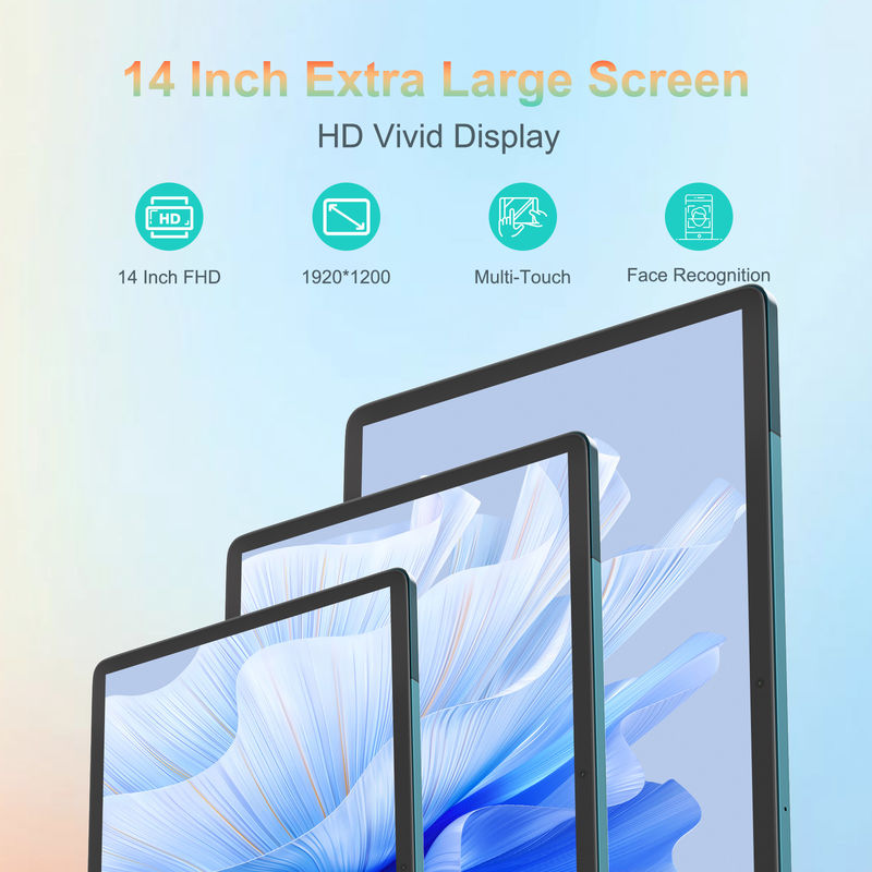C Idea Tablet 14 Inch بطارية كبيرة جهاز كمبيوتر لوحي ذكي مع لوحة مفاتيح وفأرة CM14000 بالإضافة إلى الأزرق