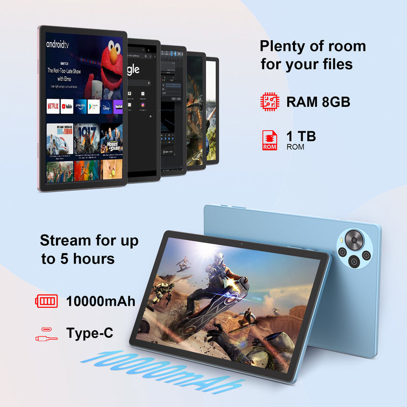 C Idea 10.36 بوصة Android 14 Tablet شاشة 2k جهاز كمبيوتر لوحي ذكي CM10500 Plus أزرق