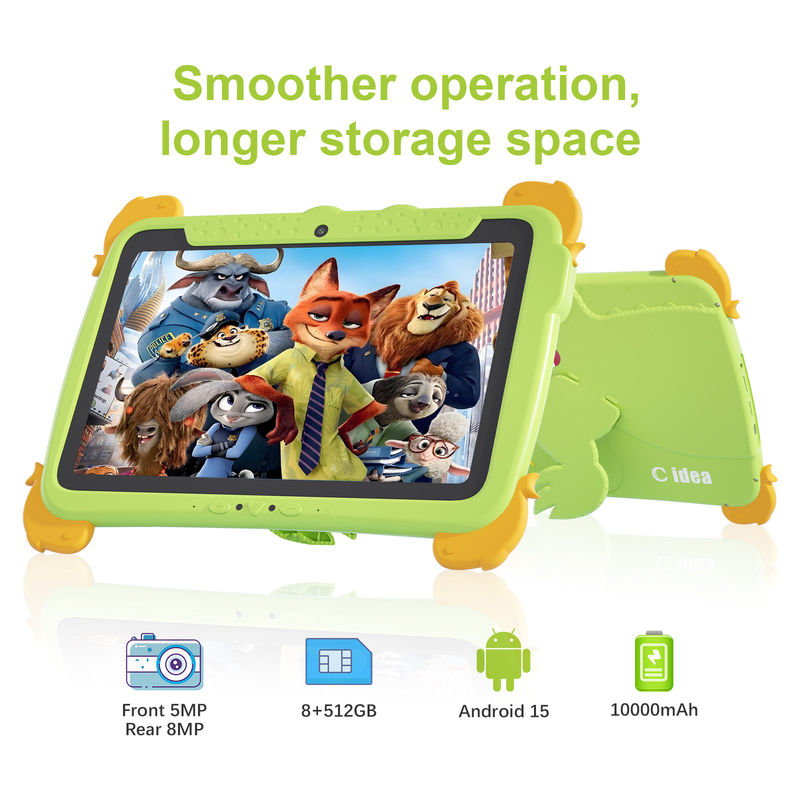C Idea 10.1 بوصة Android Tablet 8GB RAM 512GB ROM Tablet كيدسباد CM10000plus