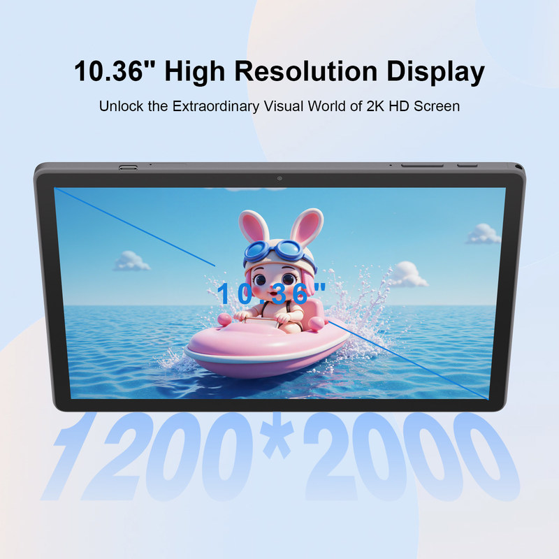 جهاز لوحي C Idea مقاس 10.36 بوصة يعمل بنظام Android 14، شاشة 2K، جهاز لوحي تعليمي للطلاب R1036