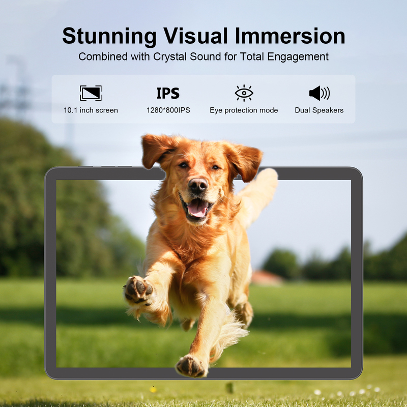 جهاز لوحي C Idea مقاس 10.1 بوصة يعمل بنظام Android 15 مع لوحة مفاتيح وفأرة CM8800plus رمادي