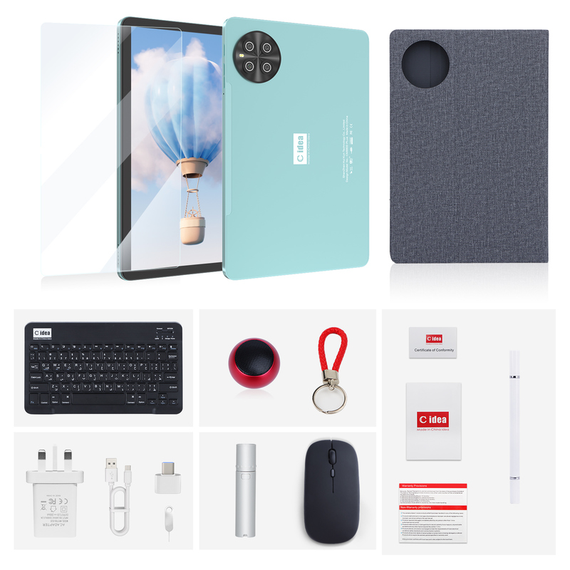 C Idea 10.1 بوصة Tablet MTK CPU WIFI Android Tablet مع دعم 2 SIM CM8800plus الأزرق