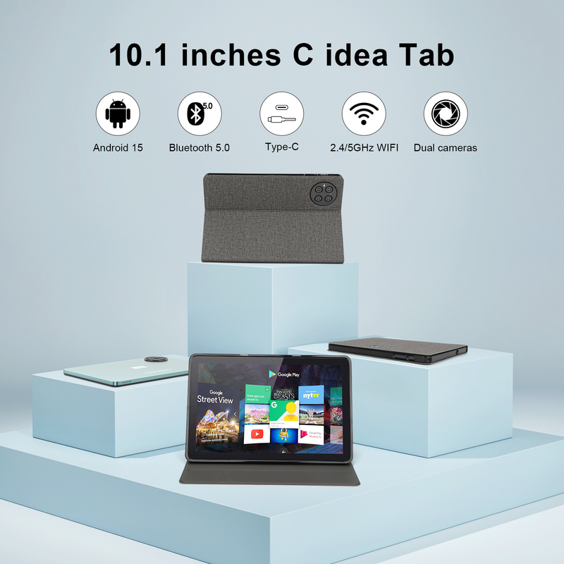 C Idea 10.1 بوصة Tablet MTK CPU WIFI Android Tablet مع دعم 2 SIM CM8800plus الأزرق