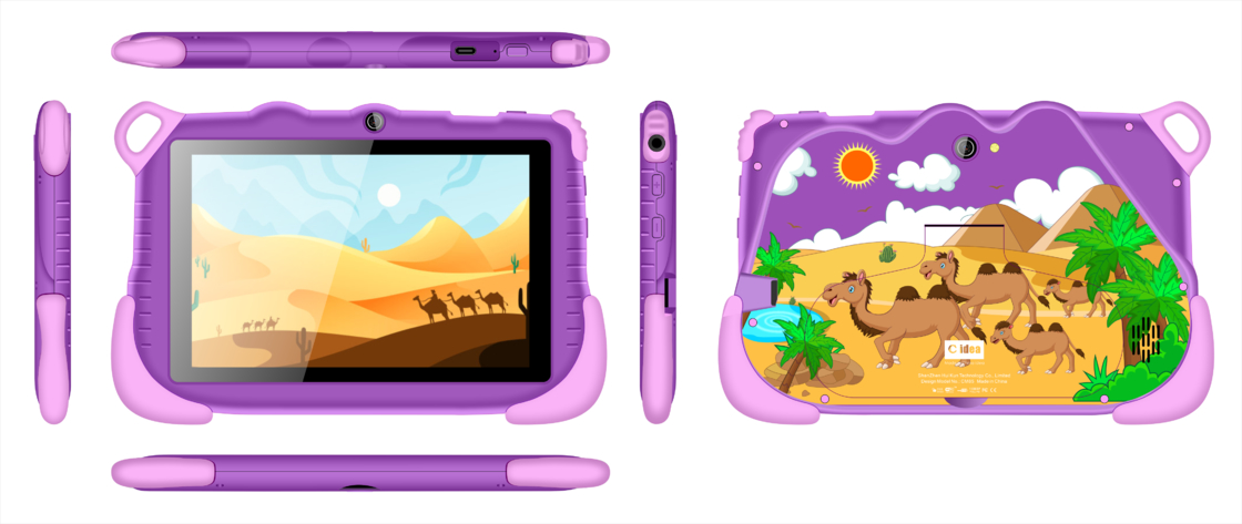 أحدث الأجهزة اللوحية C Idea 6+128GB Android 12 Tablet Kidspad مع تطبيق تعليمي CM85 بنفسجي
