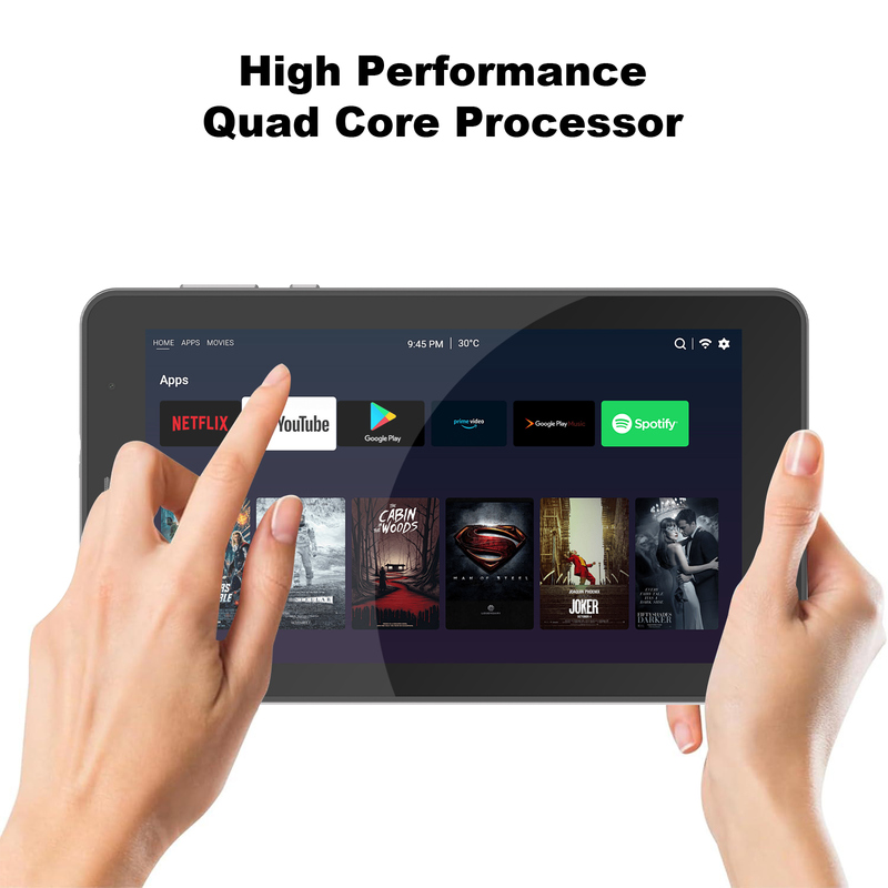 فكرة C 7 بوصة جهاز لوحي واي فاي مع حالة 8 + 256GB تخزين معالج رباعي النواة 600x1024 IPS شاشة لمس CM516 فضية