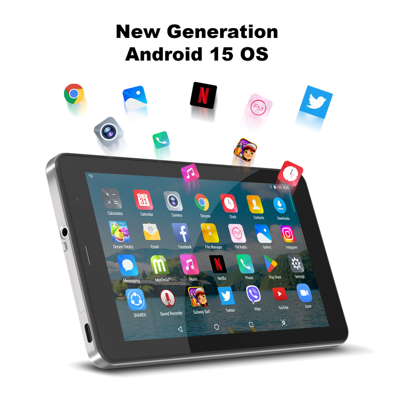 فكرة C 7 بوصة جهاز لوحي واي فاي مع حالة 8 + 256GB تخزين معالج رباعي النواة 600x1024 IPS شاشة لمس CM516 فضية