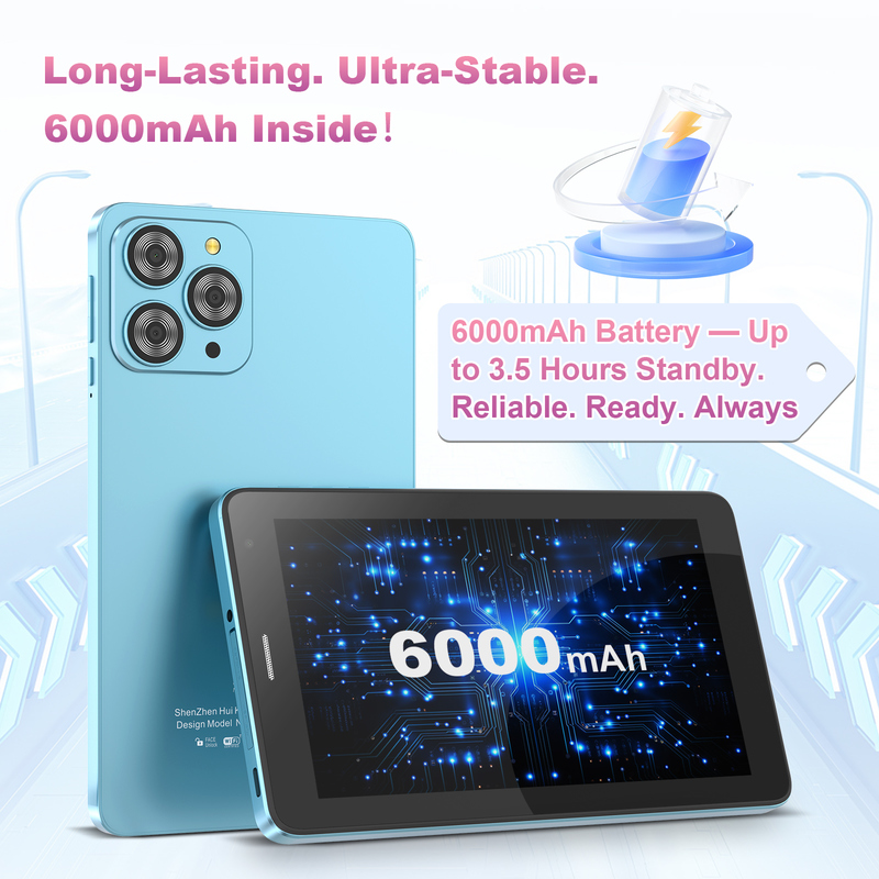 فكرة C 7 بوصة جهاز لوحي واي فاي مع حالة 8 + 256GB تخزين معالج رباعي النواة 600x102e4 IPS شاشة لمسة CM517 الأزرق