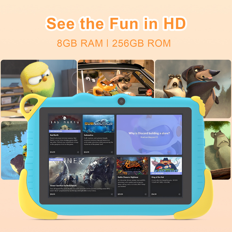 جهاز لوحي ذكي تعليمي يعمل بنظام أندرويد مقاس 7 بوصات للطلاب من سي آيديا CM78 أزرق