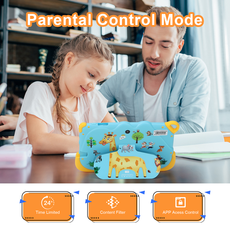 جهاز لوحي ذكي تعليمي يعمل بنظام أندرويد مقاس 7 بوصات للطلاب من سي آيديا CM78 أزرق