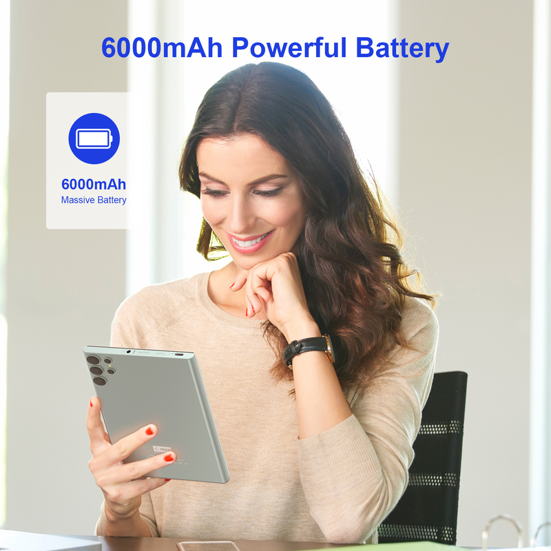 جهاز لوحي C idea مقاس 7 بوصات يعمل بالواي فاي مع حافظة، سعة تخزين 8+256 جيجابايت، معالج رباعي النواة، شاشة لمس IPS بدقة 600x1024، CM524 أخضر