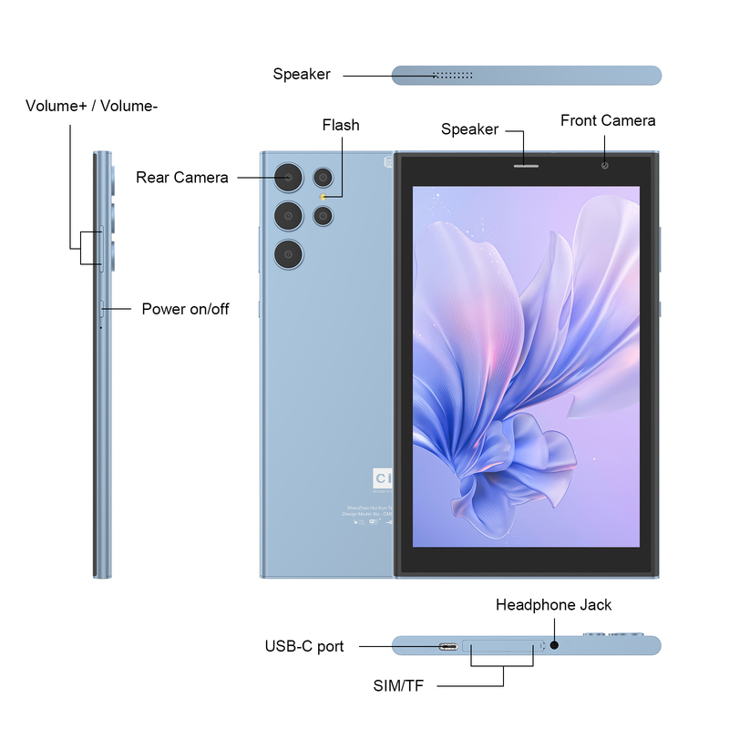 فكرة سي 8 بوصة جهاز لوحي واي فاي مع 8 + 512GB تخزين معالج رباعي النواة 800x1280 IPS شاشة لمس زرقاء CM824