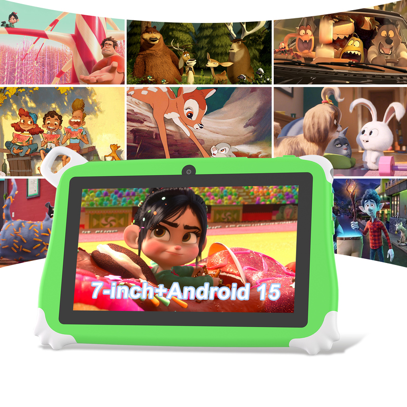 C Idea Android 15 Kids Tablet 8+256GB الجهاز اللوحي التعليمي Kidspad مع Friendly APP CM86 أخضر