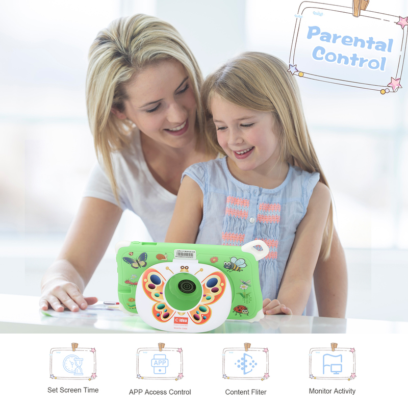 C Idea Android 15 Kids Tablet 8+256GB الجهاز اللوحي التعليمي Kidspad مع Friendly APP CM86 أخضر