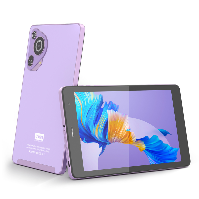 فكرة C Youth purple 8 Inch Tablet Android 15 مع فتحة بطاقة tf، WiFi، 8GB + 512GB، 800*1280 IPS incell CM828