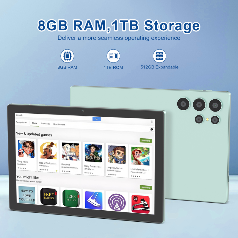 فكره سي 10.1 بوصة أندرويد الواي فاي الشاشة اللمسية جهاز كمبيوتر لوحي مع لوحة مفاتيح 5G LET CM8900plus