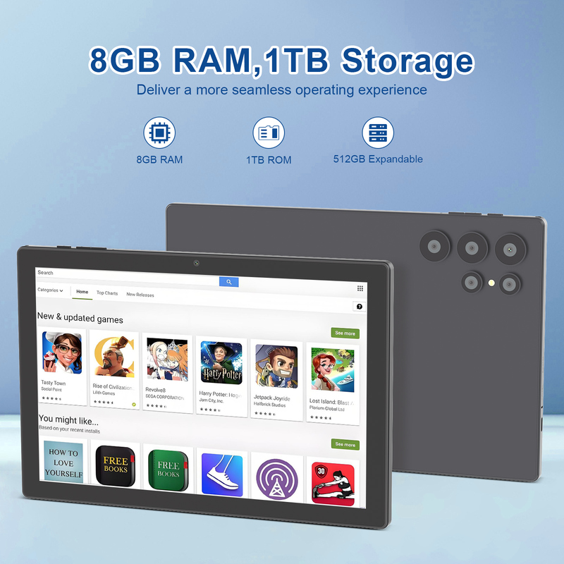 فكره سي 10.1 بوصة أندرويد الواي فاي الشاشة اللمسية جهاز كمبيوتر لوحي مع لوحة مفاتيح 5G LET CM8900plus