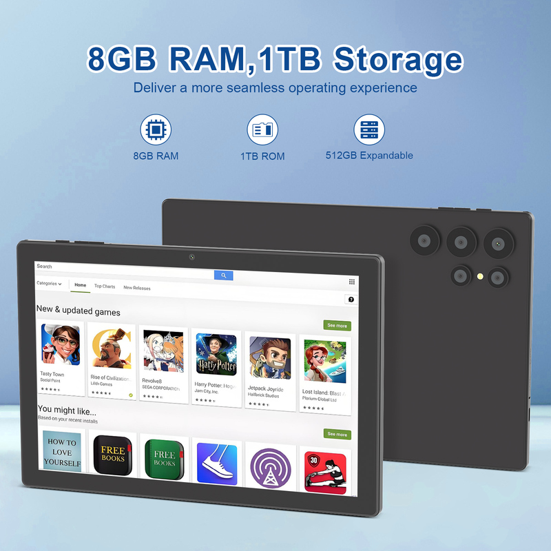 فكره سي 10.1 بوصة أندرويد الواي فاي الشاشة اللمسية جهاز كمبيوتر لوحي مع لوحة مفاتيح 5G LET CM8900plus