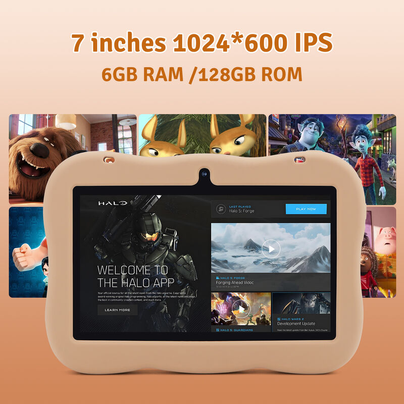 C idea Youth 7 Inch Tablet Android 15 مع فتحة بطاقة tf، WiFi، 6GB + 128GB، 1024*600 IPS incell CM66