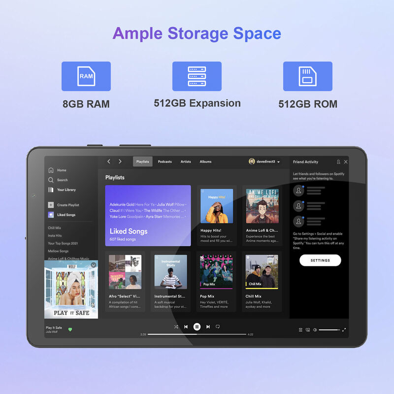فكرة C 8 بوصة جهاز كمبيوتر لوحي ذكي مع لوحة مفاتيح 8GB ذاكرة الوصول العشوائي + 512 ROM 800 * 1340 IPS incell شاشة لمس سوداء CM866