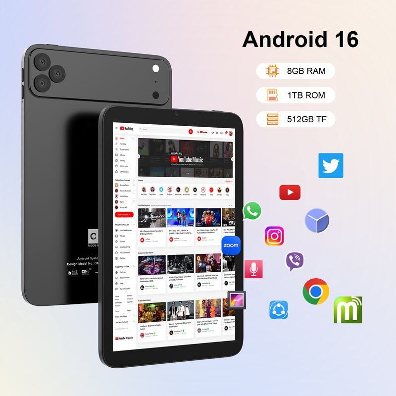 فكرة سي 10.1 بوصة أندرويد الواي فاي لمسة الشاشة الكمبيوتر اللوحي الأسود مع 5G لوحة مفاتيح رباعية النواة CM10017Air