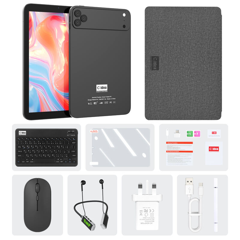 فكرة سي 10.1 بوصة أندرويد الواي فاي لمسة الشاشة الكمبيوتر اللوحي الأسود مع 5G لوحة مفاتيح رباعية النواة CM10017Air