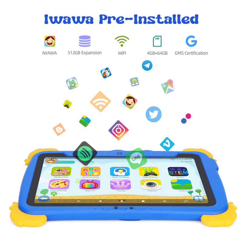 جهاز لوحي C Idea مقاس 10.1 بوصة يعمل بنظام Android، ذاكرة وصول عشوائي (RAM) 4 جيجابايت، ذاكرة قراءة فقط (ROM) 64 جيجابايت، جهاز لوحي للأطفال P1100