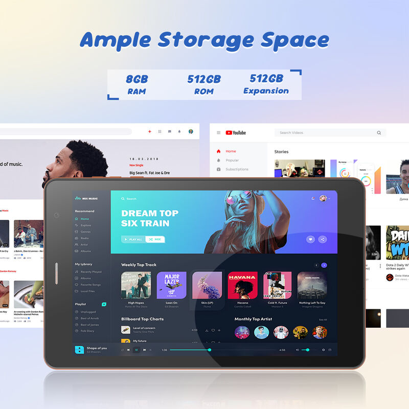 جهاز لوحي C Idea 8 بوصة يعمل بنظام أندرويد 16، ذاكرة وصول عشوائي 8 جيجابايت، ذاكرة تخزين داخلية 512 جيجابايت، موديل CM817 air