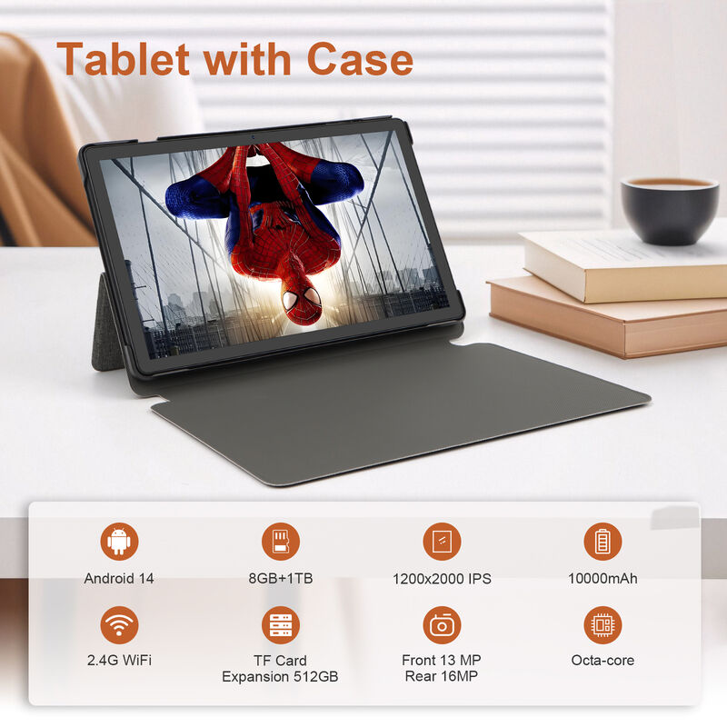 C Idea CM10016 Plus 10.36 بوصة أندرويد 16 Business Tablet 8-Core 8GB 1TB Storage كمبيوتر بشاشة لمسة FHD (أسود)